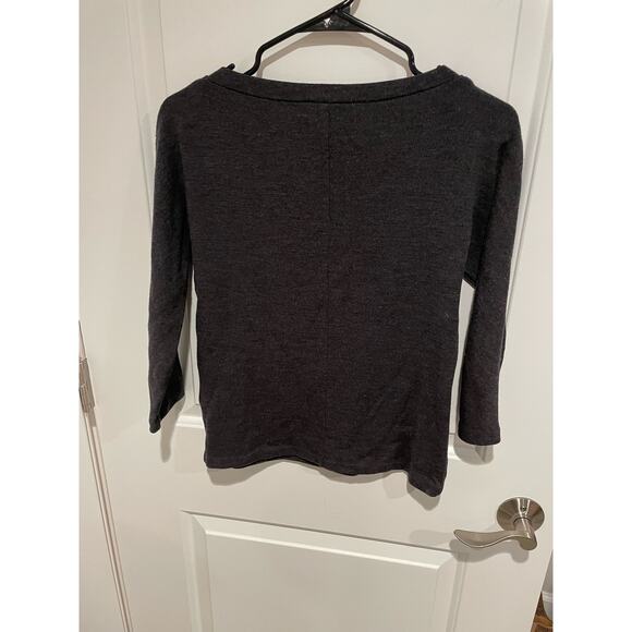 Max Mara vintage Italian wool 3/4 sweater gray small - Picture 4 of 5